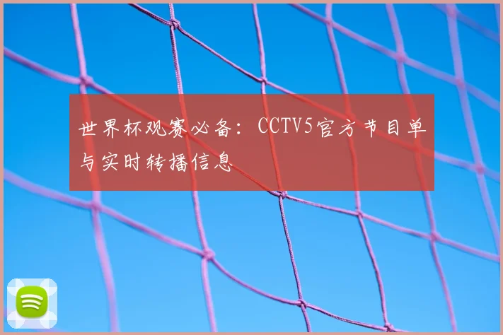 世界杯观赛必备：CCTV5官方节目单与实时转播信息